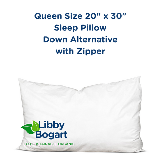 Queen Size 20" x 30" Sleep Pillow Down Alternative with Zipper